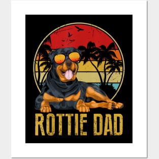 Pitbull Dad Like A Regular Dad But Cooler Vintage Posters and Art
